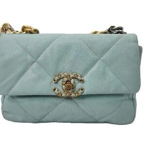 Chanel Sky Blue Quilted Shoulder Bag